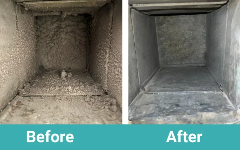 Before & after - air duct cleaning - NJ Certified home solution