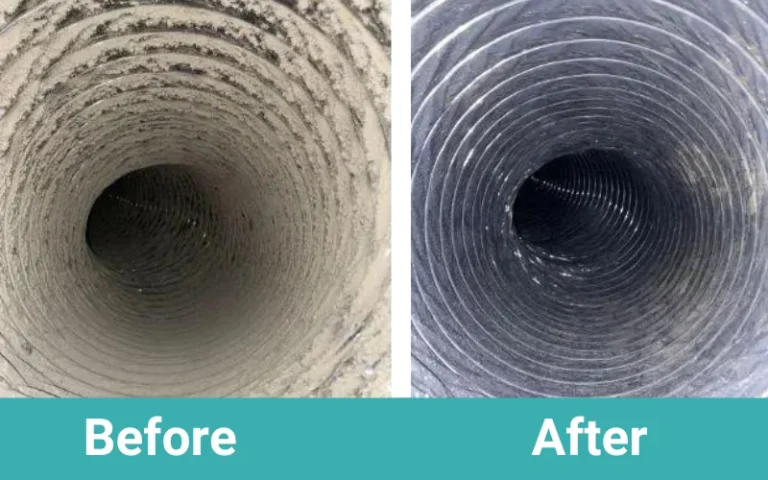 Before & after - dryer vent cleaning - NJ - Certifiedhomesolution