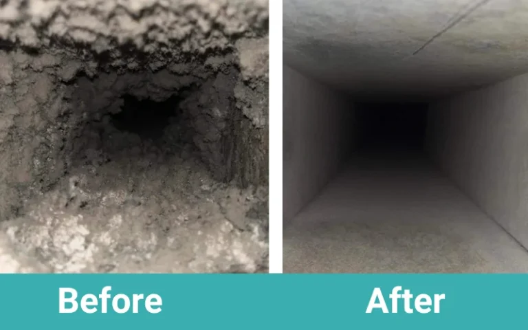 Before and after - air duct cleaning NJ - Certified home solution