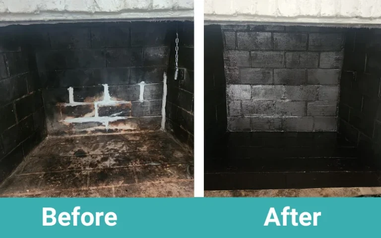 Before and after - chimeny cleaning - NJ - Certified home solution