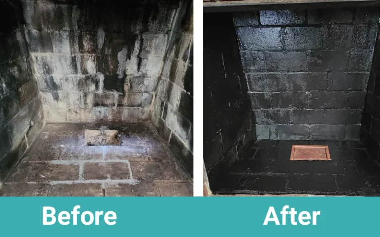 Before and after - chimney cleaning NJ - Certified home solution